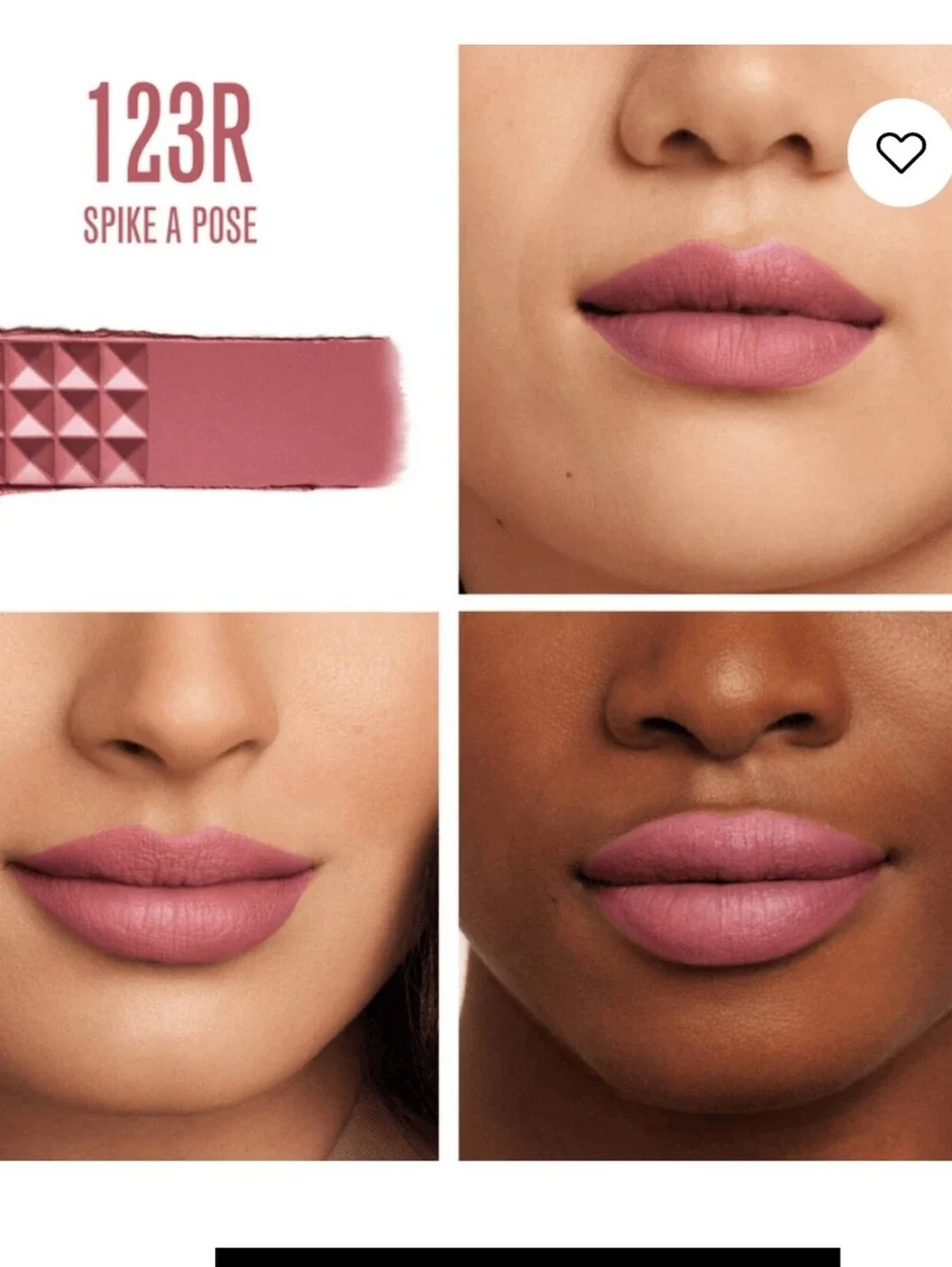 ✨️NIB✨️ Valentino Spike Valentino Lipstick & Pouch Set, Spike A Pose - Picture 3 of 8